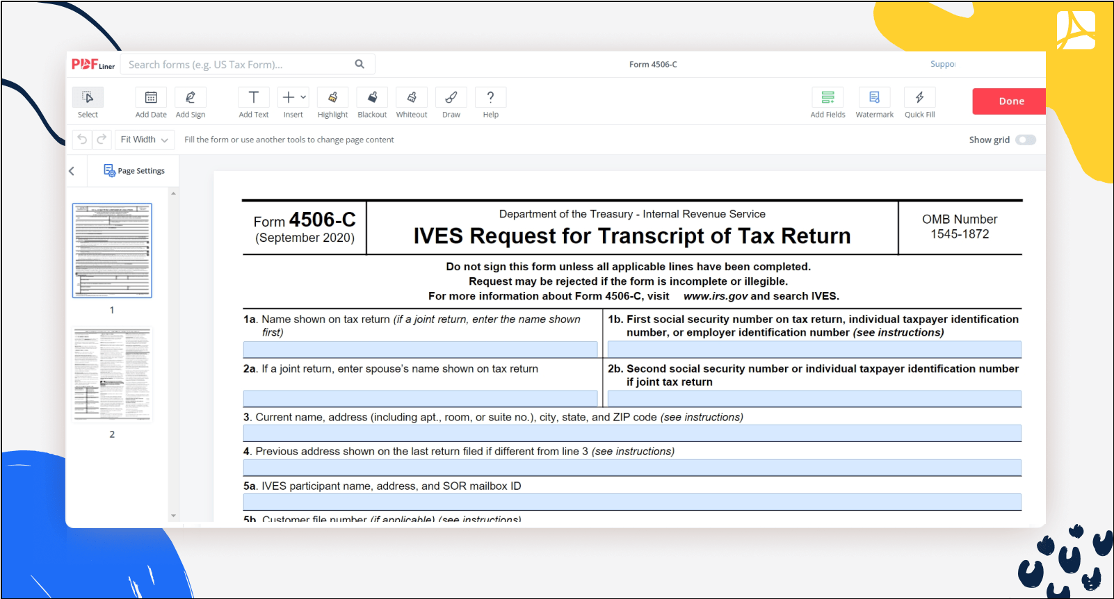 How to Fill Out Form 4506C & Tips on IRS Tax Form 4506C Completion